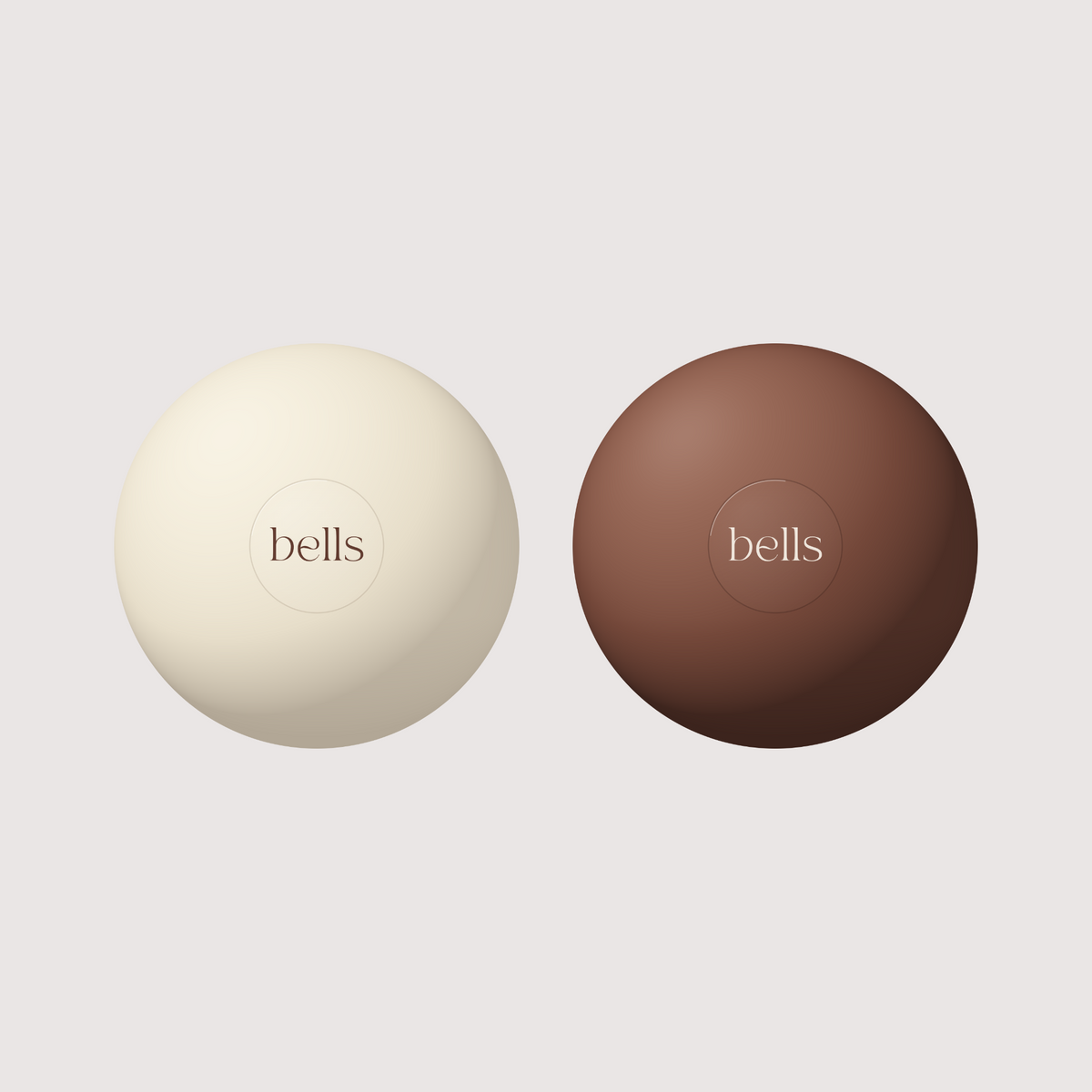 Bells Ball 20 cm nas cores cream e brownie